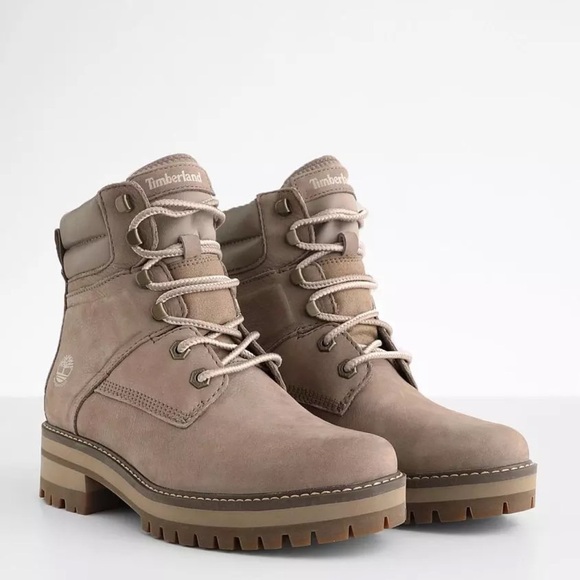 Timberland Courmayeur Valley Leather Boot Taupe Nubuck Size 8.5 - Picture 1 of 15